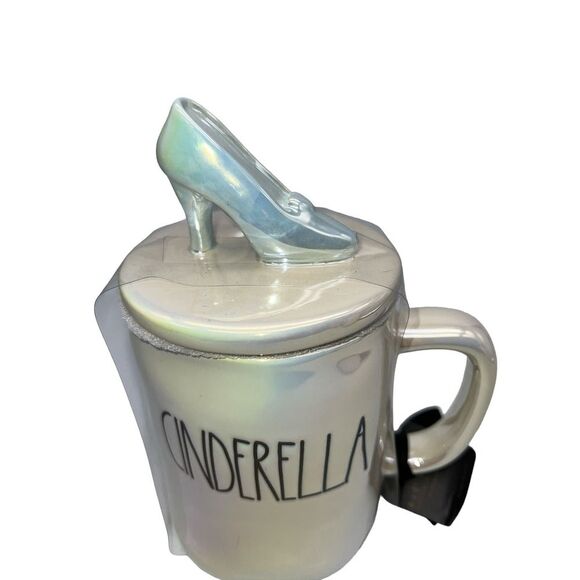 Rae Dunn Iridescent Cinderella Mug with Glass Slipper Topper - Picture 2 of 2